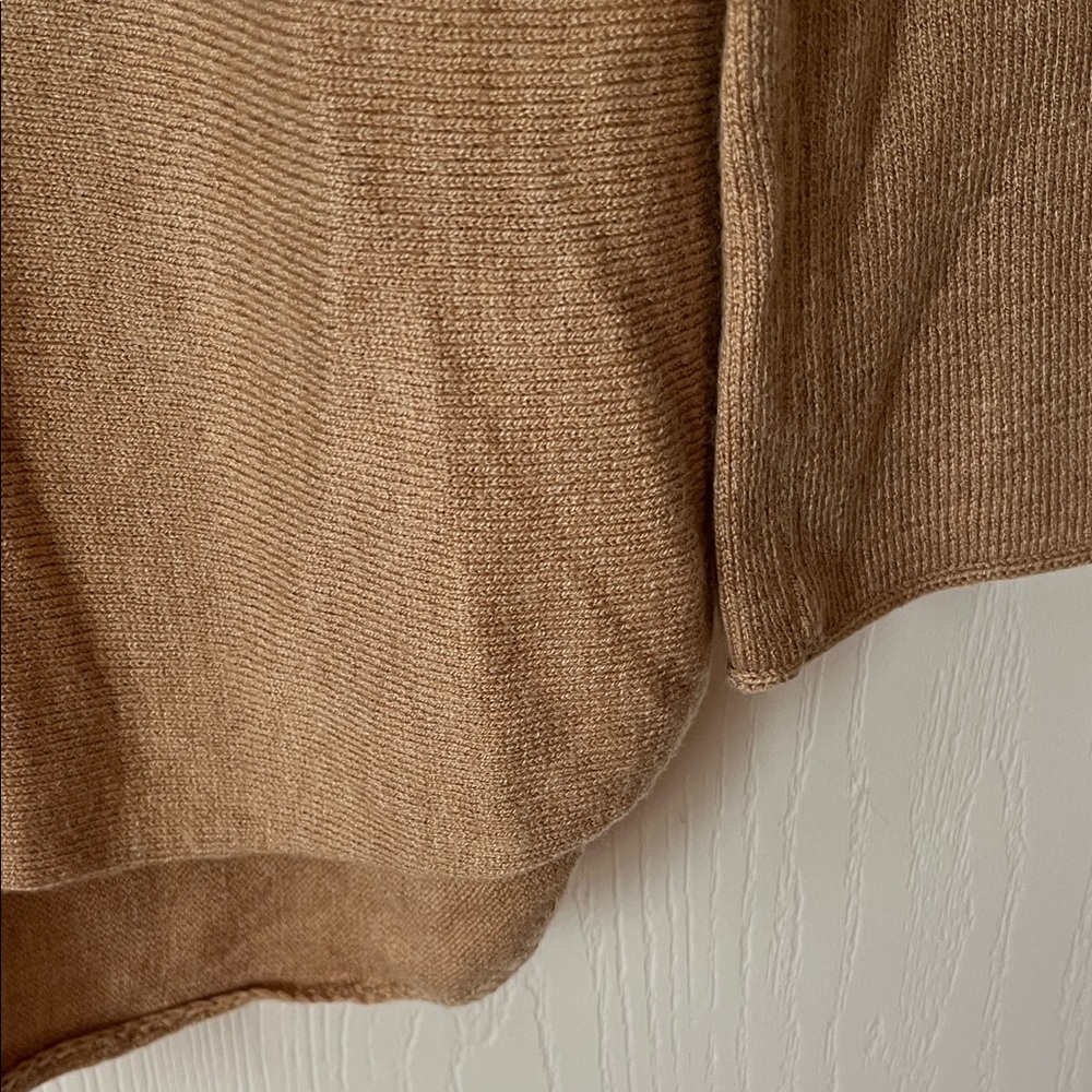 INC Light Weight Camel Tan Long Sleeve Tunic Sweeter Large - Picture 4 of 10